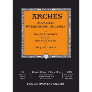 Bloc papier aquarelle Arches 300g m² orange